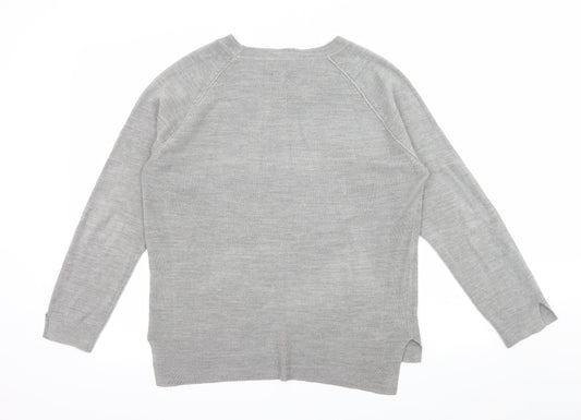PPriamkr Womens Grey Knit Pullover Jumper Size 12