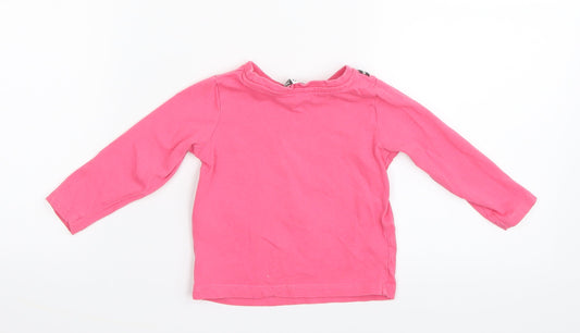 Pep & Co Girls Pink Basic T-Shirt Size 9-12 Months