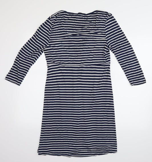 TU Womens Blue Striped A-Line Size 12