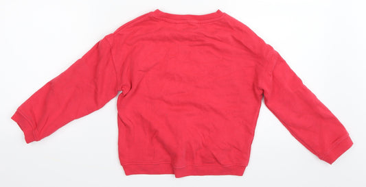 NEXT Girls Pink Pullover Jumper Size 6 Years