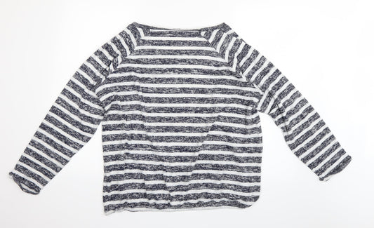 Dorothy Perkins Womens Blue Striped Pullover Jumper Size 16
