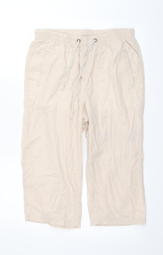 Anthology Womens Beige   Cargo Trousers Size 12 L20 in