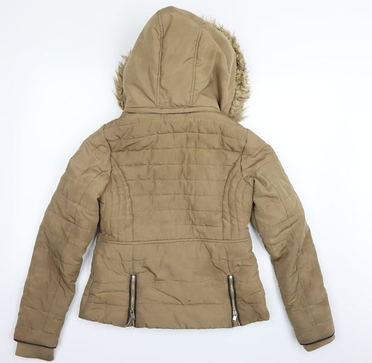 F&F Womens Beige Parka Coat Size M