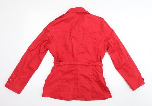 BHS Womens Red Trench Coat Coat Size 12