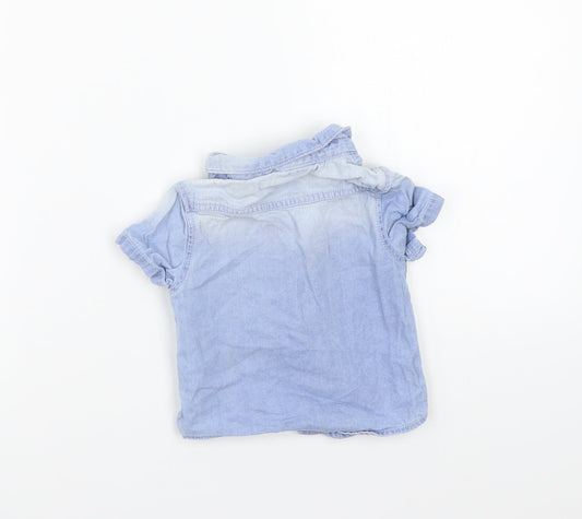 Primark Girls Blue Basic Button-Up Size 6-9 Months