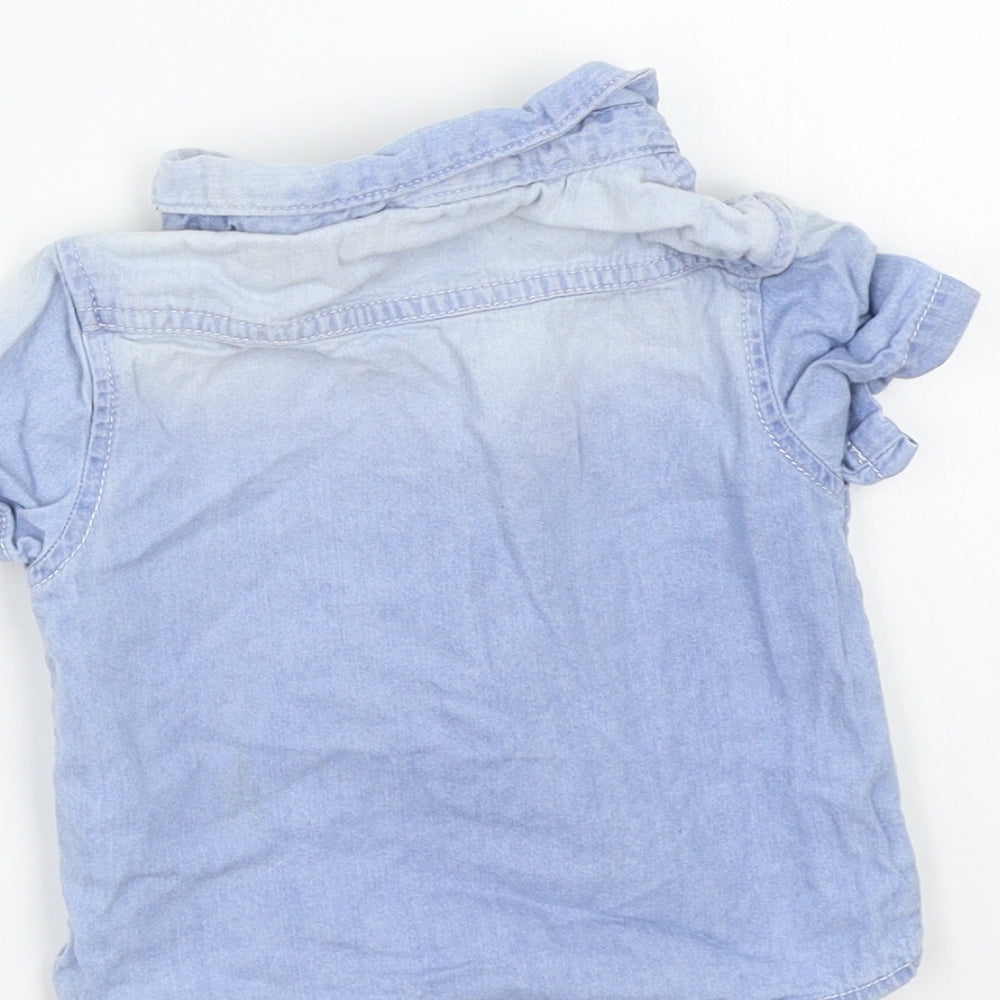 Primark Girls Blue Basic Button-Up Size 6-9 Months