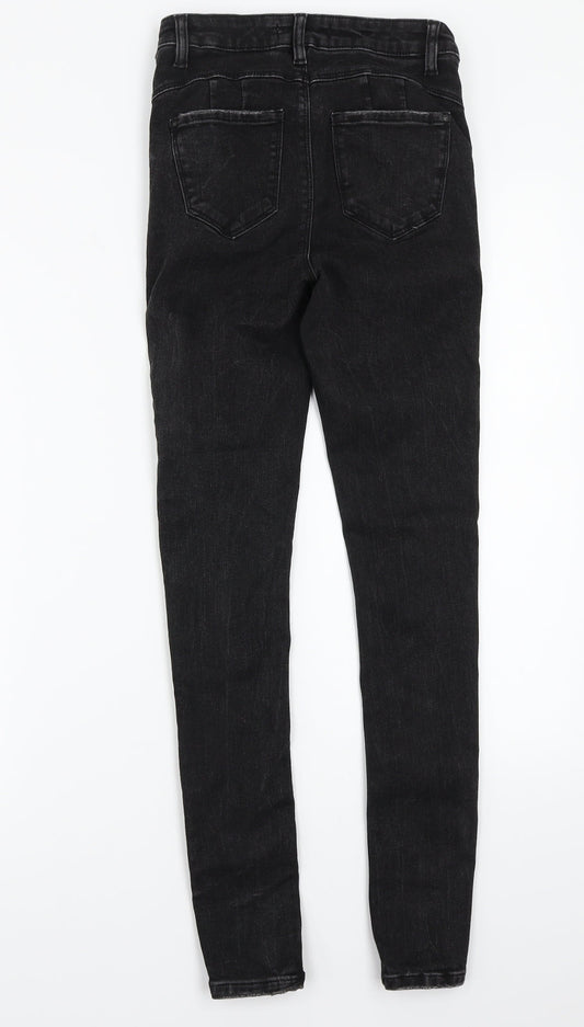 Denim & Co. Womens Black Skinny Jeans Size 6 L28 in