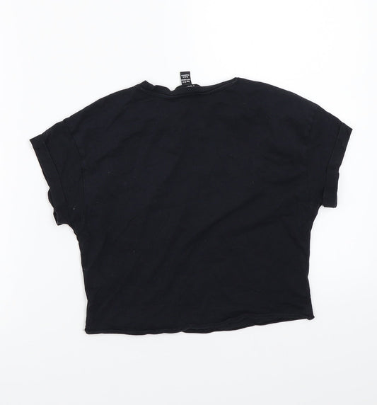 Newlook Girls Black Basic T-Shirt Size 11 Years
