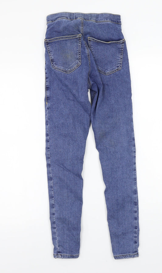 Topshop Womens Blue Skinny Jeans Size 25 L32 in