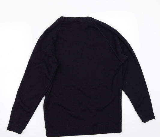 Michael Sehgal Womens Blue Pullover Jumper Size 10
