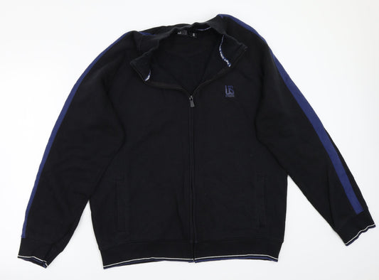 Usath Mens Black Jacket Coat Size XL