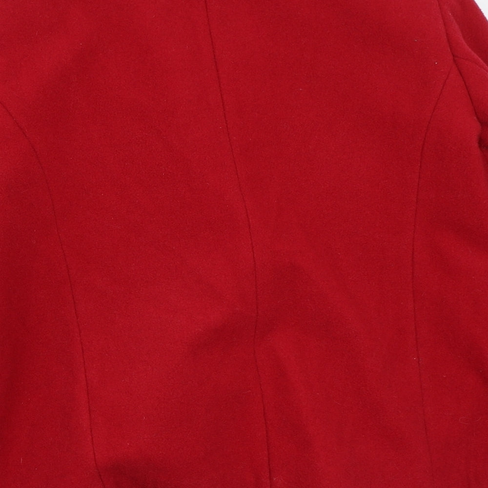 BM Womens Red Jacket Coat Size 14
