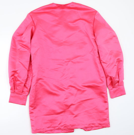 PRETTYLITTLETHING Womens Pink Jacket Coat Size 10
