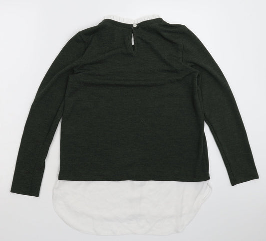 Dorothy Perkins Womens Green Knit Pullover Jumper Size 8