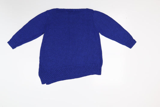 Peruna Womens Blue Knit Pullover Jumper Size 14 - Made in Italy