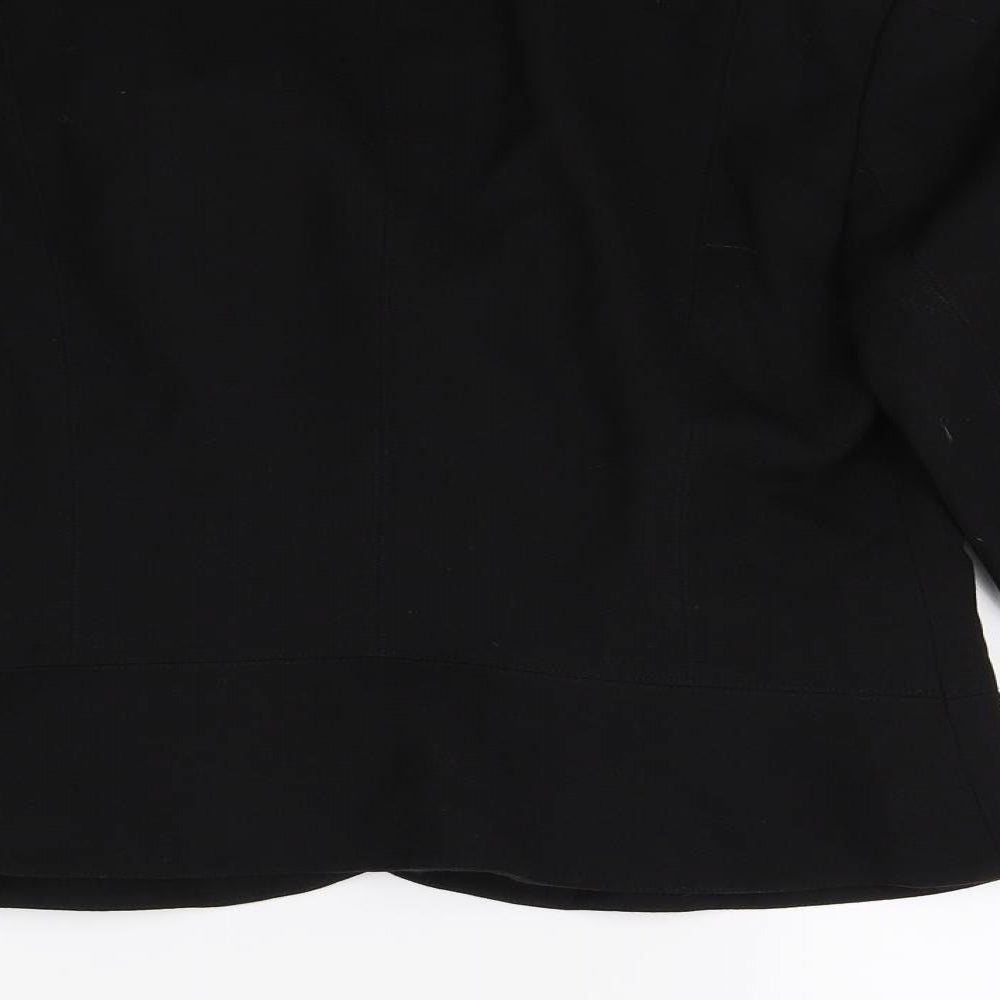 Linea Womens Black Jacket Blazer Size 12