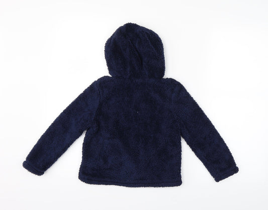 Preworn Girls Blue Pullover Hoodie Size 4-5 Years