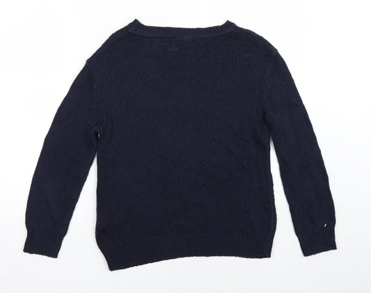 Marks & Spencer Mens Blue Knit Pullover Jumper Size XS