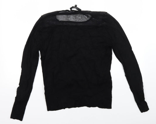 Star Womens Black Pullover Jumper Size 14