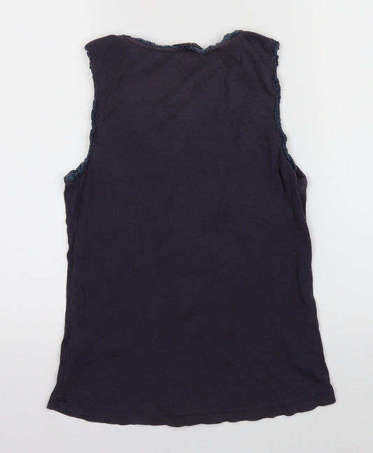 Great Plains Womens Blue Basic Tank Size XS