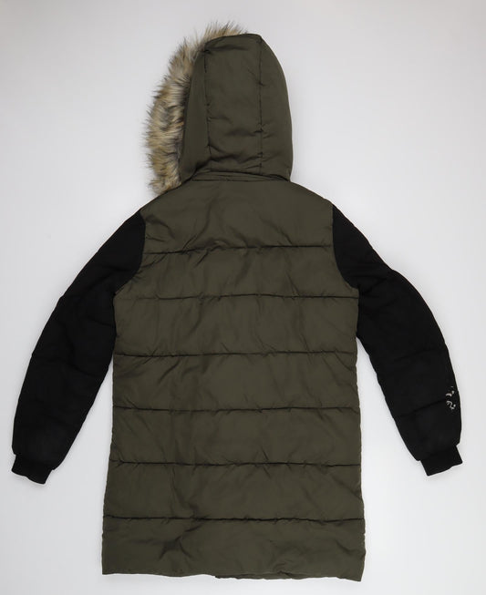 FB Sister Mens Green Puffer Jacket Jacket Size S