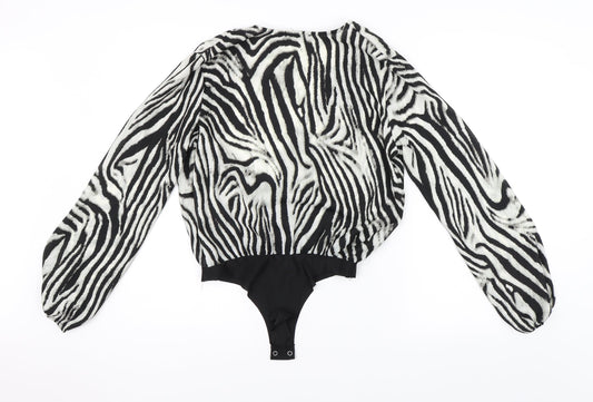 Nanaa Womens Multicoloured Animal Print Bodysuit One-Piece Size 10