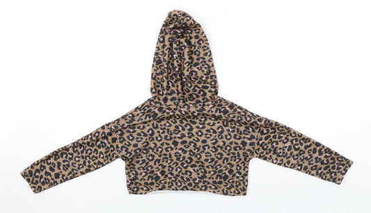 I Love Girls Wear Girls Multicoloured Animal Print Pullover Hoodie Size 7 Years - cropped