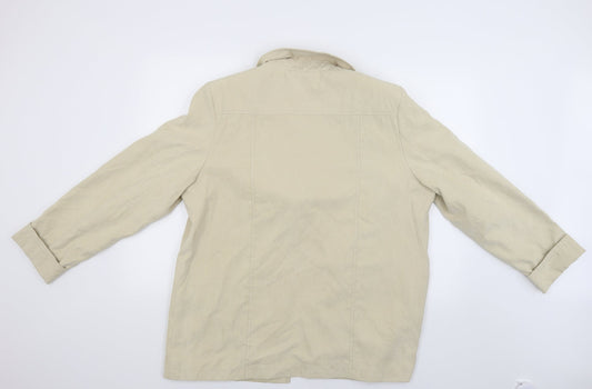 EWM Womens Beige Jacket Size 16