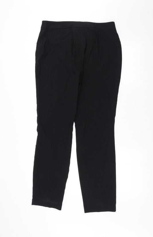 Papaya Womens Black Trousers Size 14 L28 in