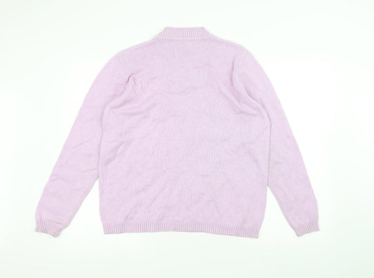ISLE Womens Purple Pullover Jumper Size M