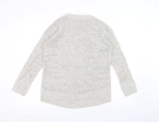 New Look Womens White Knit Pullover Jumper Size S