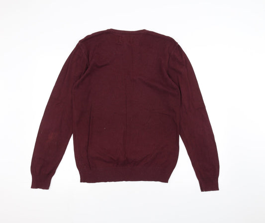River Island Mens Red Pullover Jumper Size S