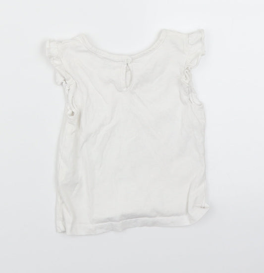 Primark Girls White Basic T-Shirt Size 18-24 Months