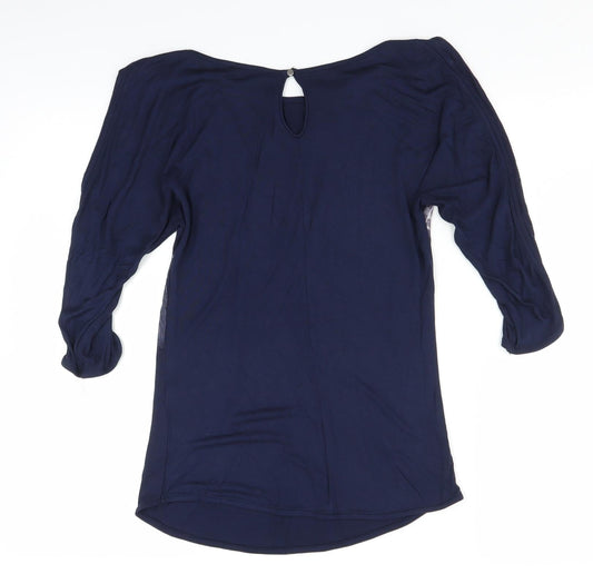 ORSAY Womens Blue Basic Blouse Size S