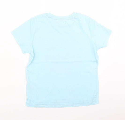 Preworn Boys Black Basic T-Shirt Size 5 Years - cars