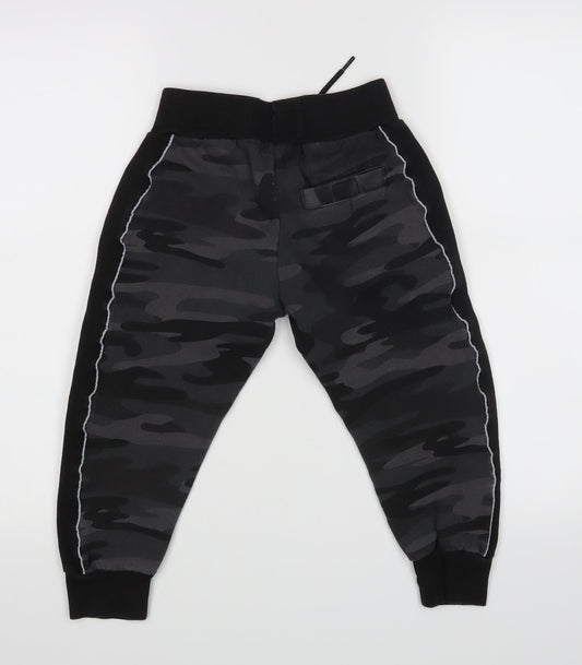 Ripstop Boys Black Jogger Trousers Size S
