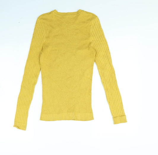New Look Womens Yellow Pullover Jumper Size 14