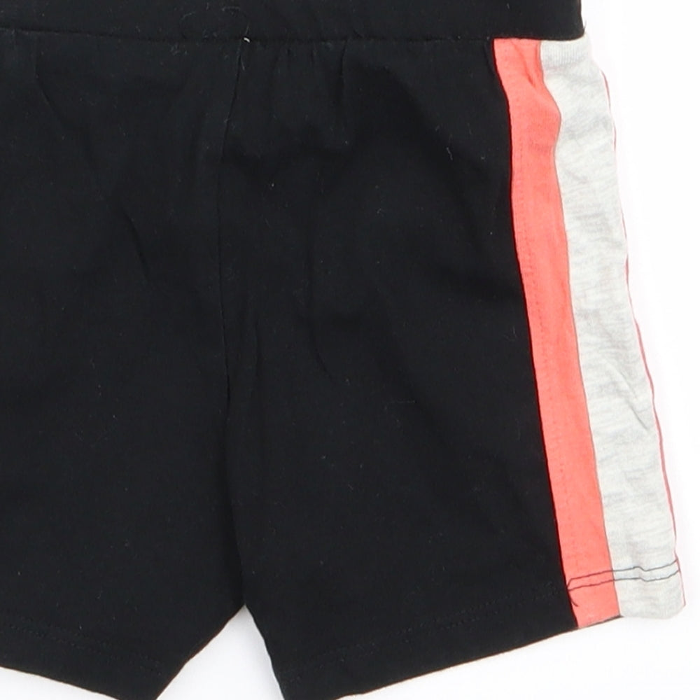 fred flo Girls Black Sweat Shorts Size 6 Years