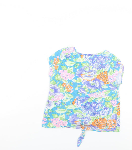 E Vie Womens Multicoloured Floral Wrap Blouse Size 10