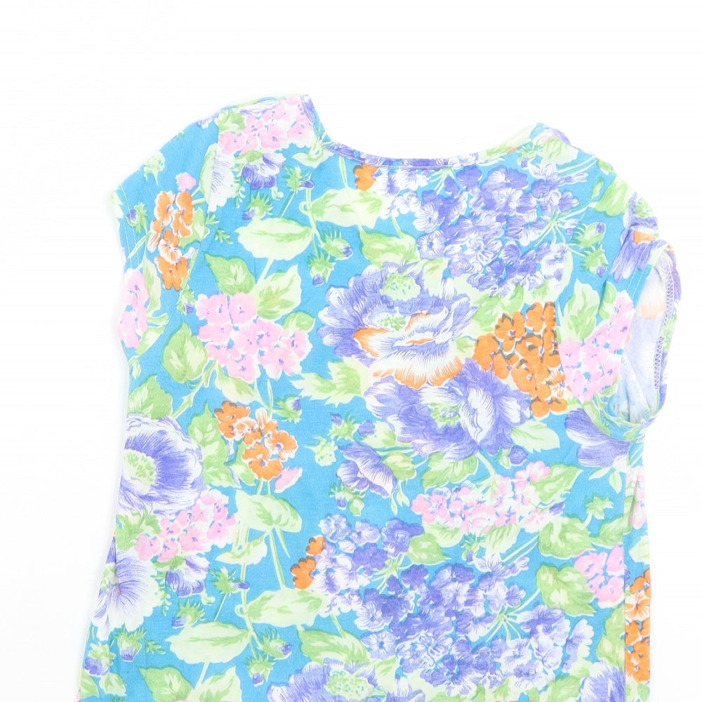 E Vie Womens Multicoloured Floral Wrap Blouse Size 10