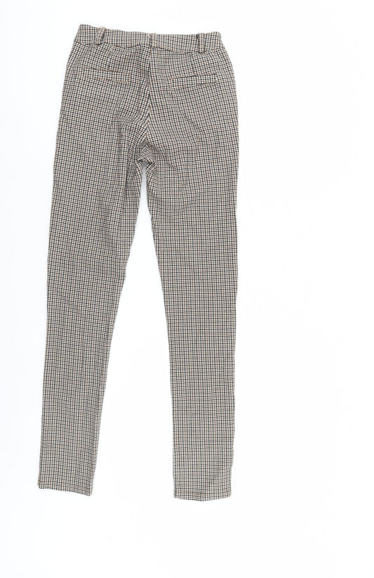 Preworn Womens Brown Herringbone Trousers Size S L28 in