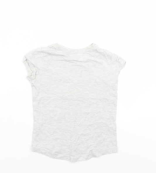 George Girls Grey Basic T-Shirt Size 4-5 Years