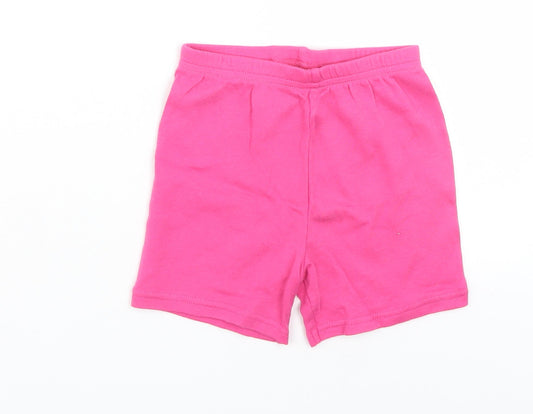 Disney Girls Pink Cropped Trousers Size 12-18 Months - Sweat shorts
