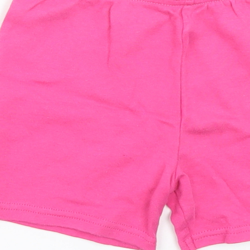 Disney Girls Pink Cropped Trousers Size 12-18 Months - Sweat shorts