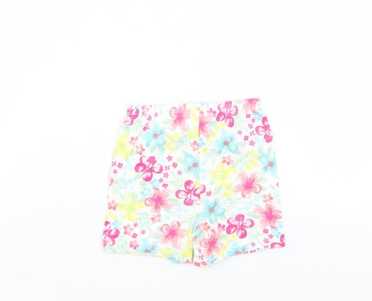 Disney Girls Multicoloured Floral Cropped Trousers Size 12-18 Months