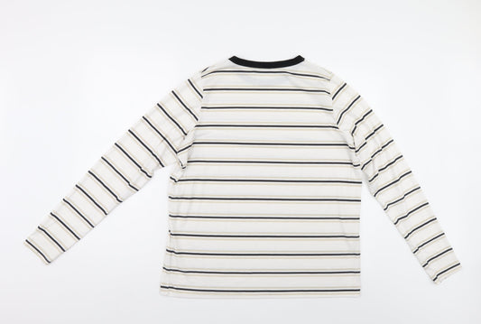 PRETTYLITTLETHING Womens Multicoloured Striped Pullover Sweatshirt Size M