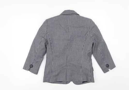 Primark Womens Blue Striped Jacket Size 8