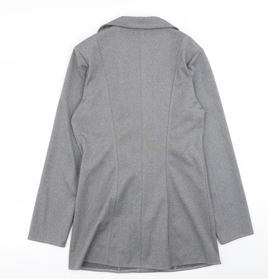 verena Womens Grey Jacket Blazer Size 12