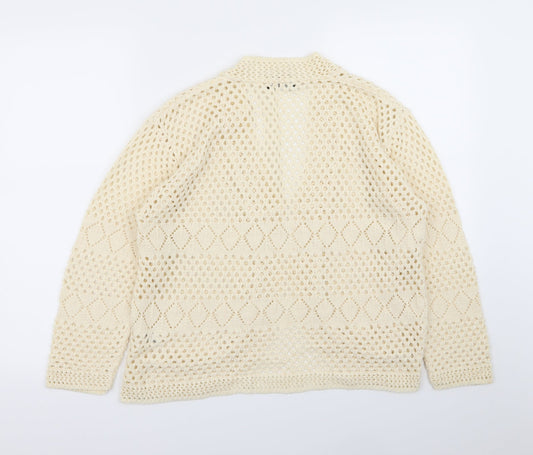 pyari Womens Beige Cardigan Jumper Size M