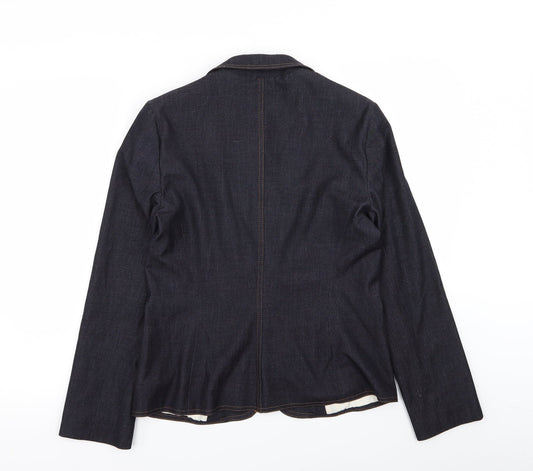 M&S Womens Blue Jacket Blazer Size 12